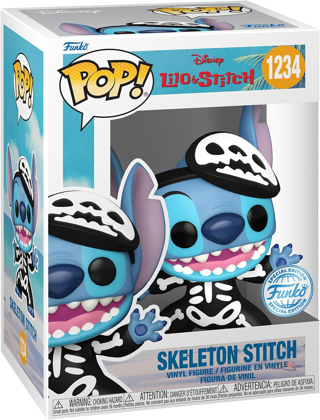 Disney Lilo & Stitch Funko POP Skeleton Stitch #1234