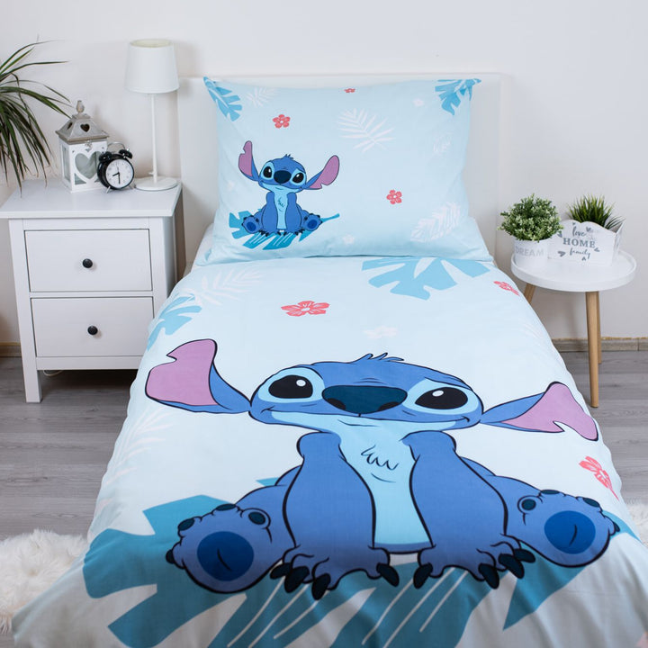 Disney Lilo & Stitch Bettwäsche Blau 140x200 cm Baumwolle