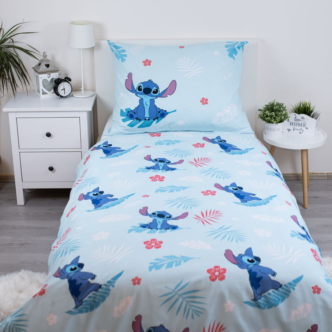Disney Lilo & Stitch Bettwäsche Blau 140x200 cm Baumwolle