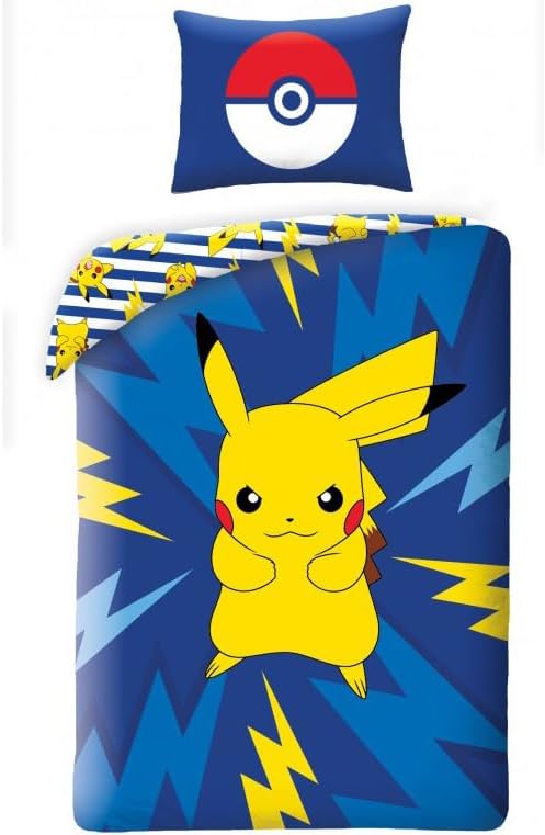 Pokemon Bettwäsche Pikachu 140x200 cm Baumwolle