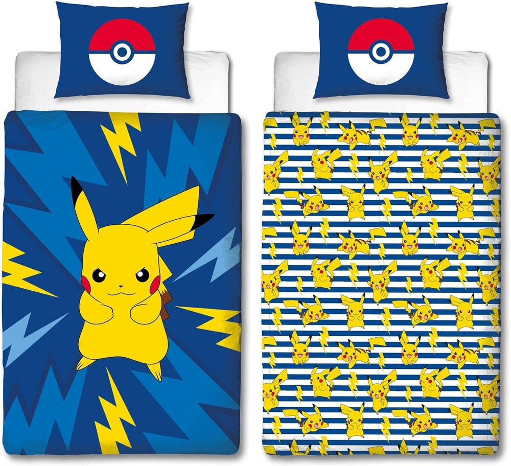 Pokemon Bettwäsche Pikachu 140x200 cm Baumwolle