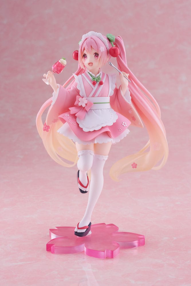 Taito Hatsune Miku PVC Statue Sakura Miku Japanese Cafe 18 cm