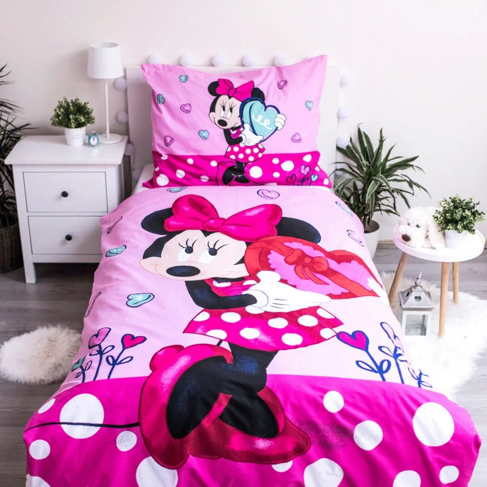 Kinderbettwäsche Disney Minnie Mouse 140x200 cm + 70x90 cm von diliras.com | Dein Shop für Bettwäsche Kinder