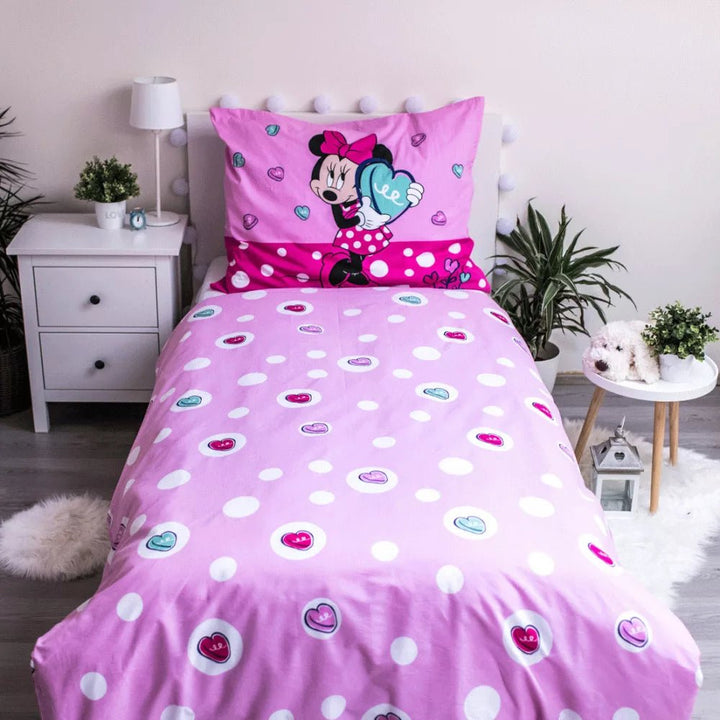 Kinderbettwäsche Disney Minnie Mouse 140x200 cm + 70x90 cm von diliras.com | Dein Shop für Bettwäsche Kinder