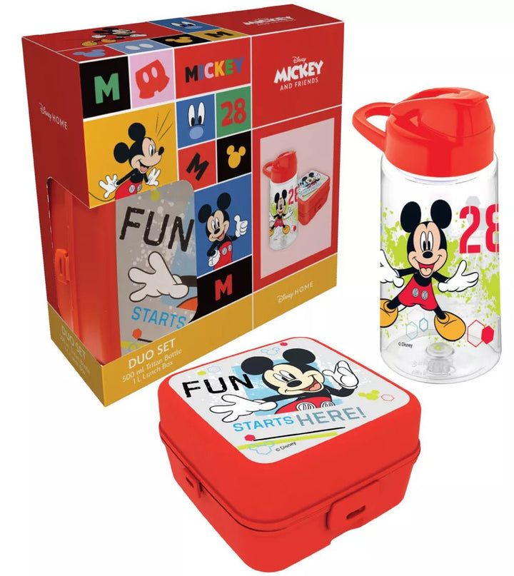 Mickey Mouse Trinkflasche & Brotdose Set von diliras.com | Dein Shop für Trinkflasche & Brotdosen