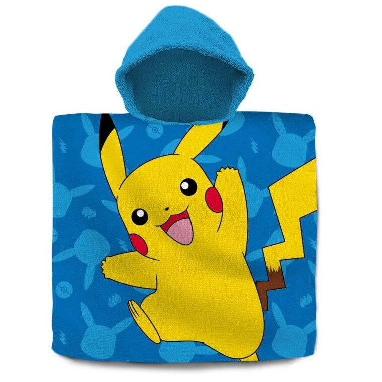 Poncho Pokemon Pikachu Badetuch für Kinder 60x120 cm von diliras.com | Dein Shop für Poncho